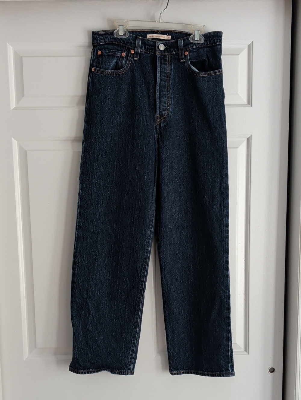 Levis Premium Ribcage Straight Ankle Dark Blue Jeans